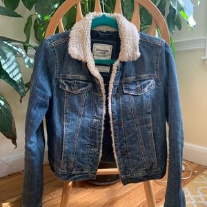 Abercrombie and Fitch denim trucker jacket.